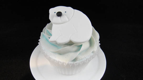 Polar bear party cupcake toppers!