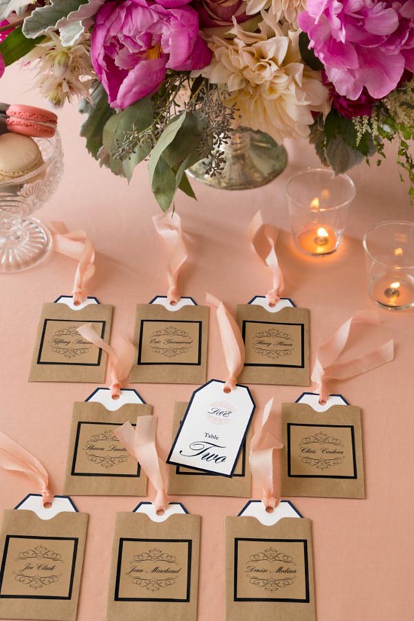 Super Cute Wedding Escort Card tags!