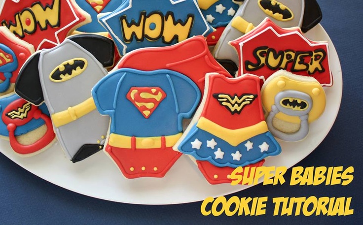 Super Hero Babyshower cookies!