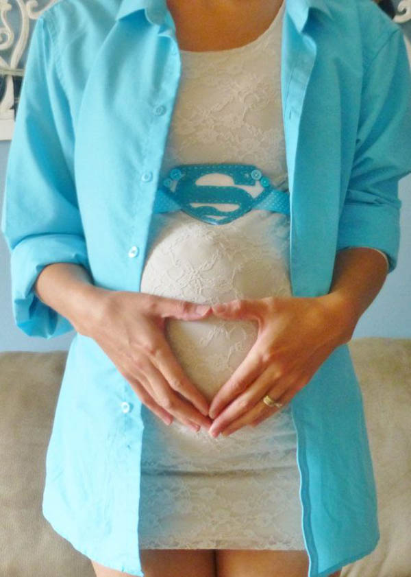 Super hero baby shower outfit