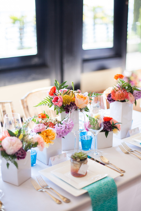 Lovely colorful watercolor tablescape