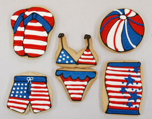 4th Of July Swim cookies!