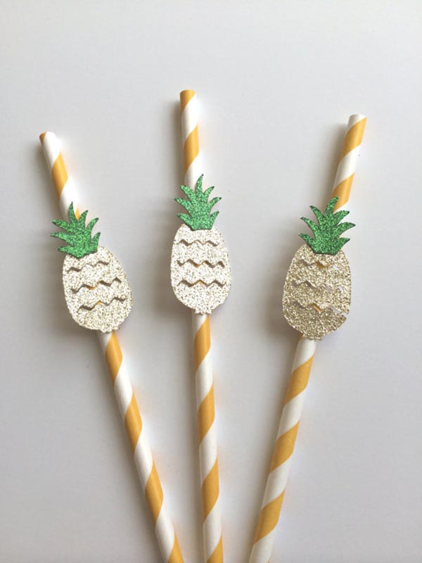 Adorable Pineapple Straws!