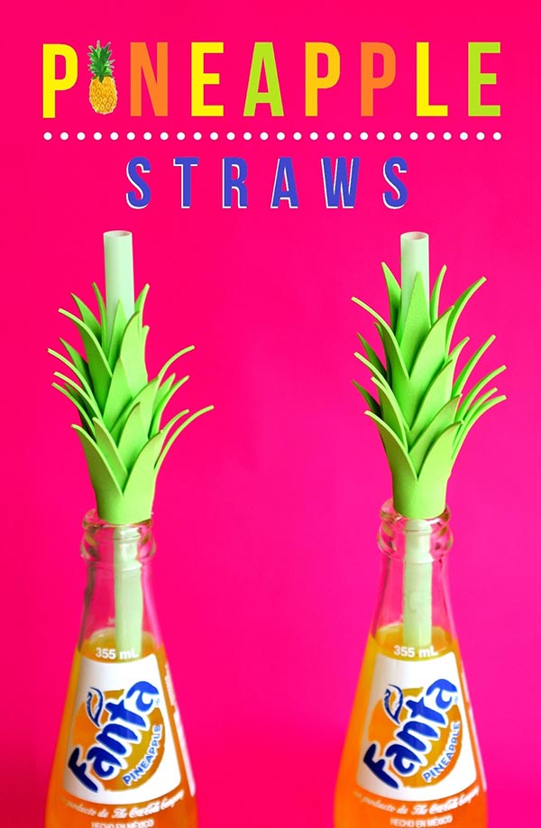 Awesomely Cute Pineapple Straws