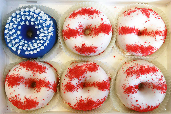 Cute American Flag Donuts