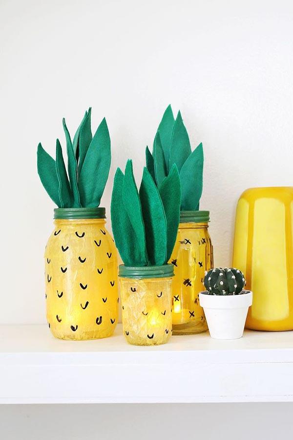 Cute Jar Pineapple Party Decorations