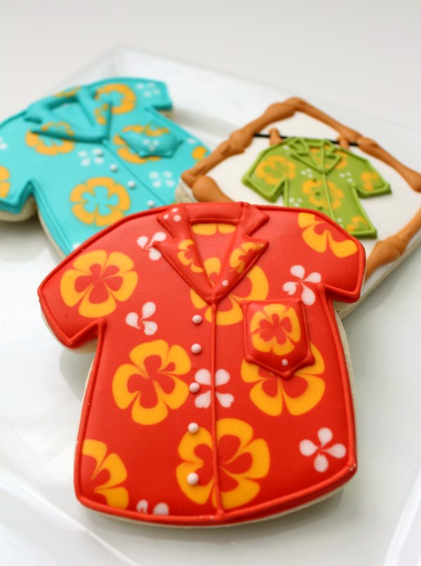 Hawaii Shirt Father's Day Cookies!