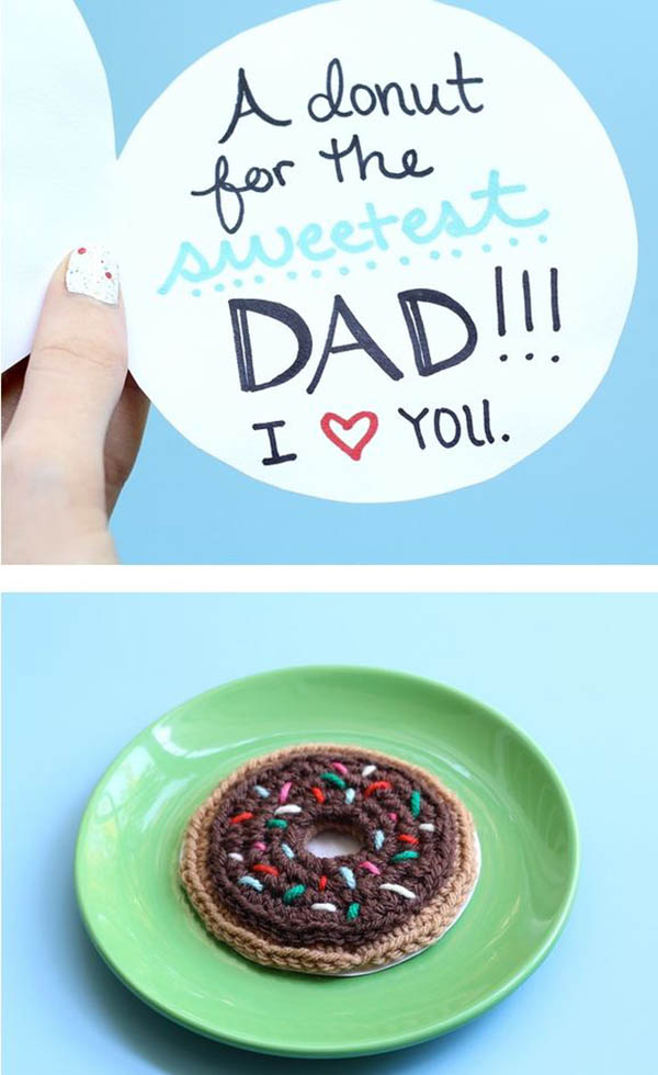 Love this DIY donut idea for Dad!