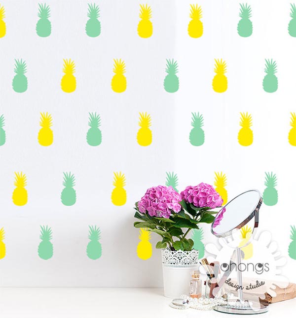 Pineapple Wall decals. These are so cool!