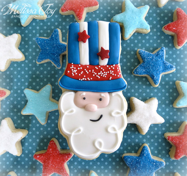 Uncle Sam 4th of july cookies