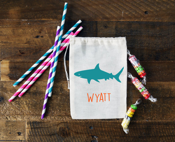 Shark Party Favor bags- How cute!