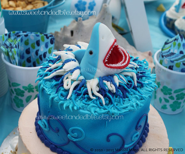 Too Cute Shark cake topper!