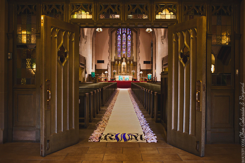 Cathedral Wedding With Custom Ailse Runner