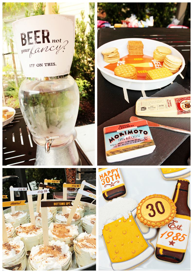 Dirty Thirty Beer Bash Food And Drinks! - B. Lovely Events