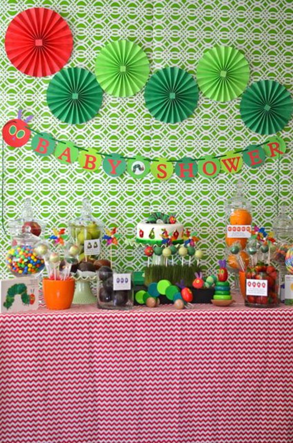 Very Hungry Caterpillar Baby Shower Party! So cute!