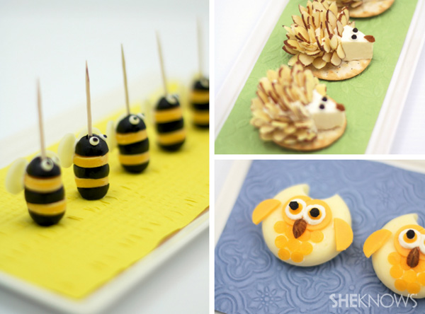 Adorable Woodland Party Food Animals out of cheese!
