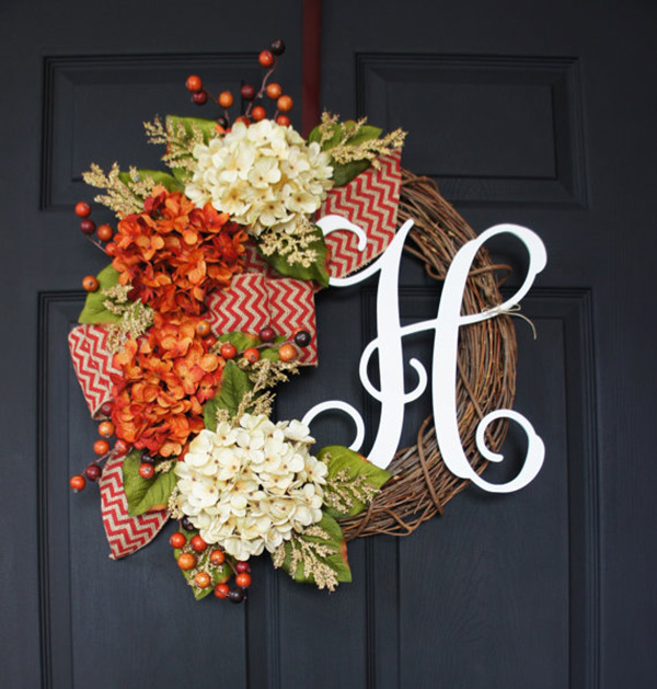 Beautiful Monogramed Wreath