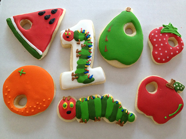 Love these very hungry caterpillar cookies!