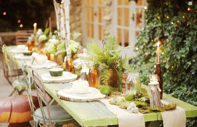Love this fabulous Woodland Wedding tablescape