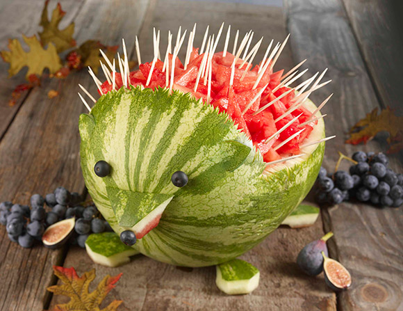 Watermelon Hedgehod- so cute for a woodland party