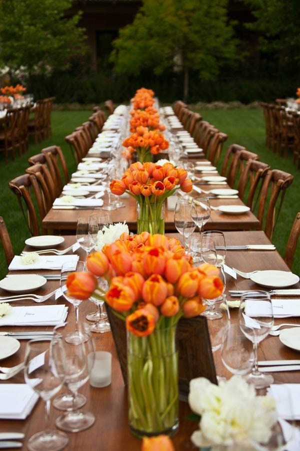 Beautiful Orange Tulips for A fall wedding