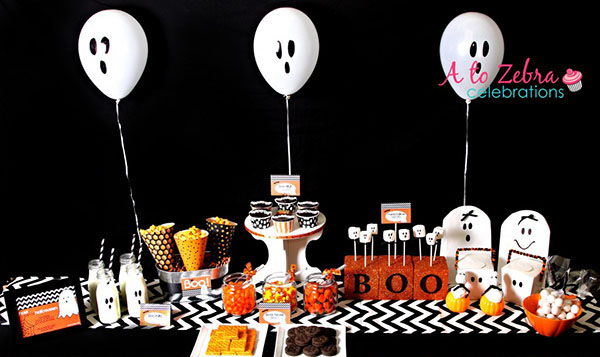 Cute Ghost Party For Halloween from A To Z celebrations!