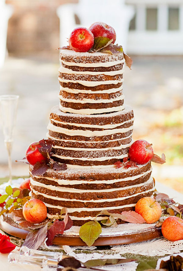 Fall Naked Wedding Cake!