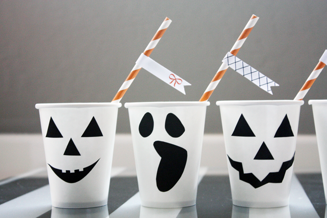 Fun Ghost Cups for drinks for Halloween!