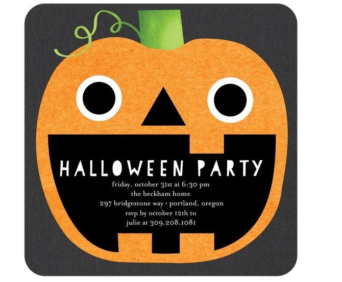 Fun Halloween Pumpkin Invitation