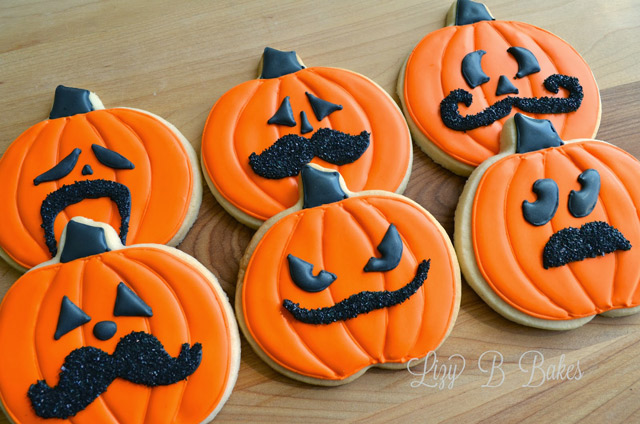 Fun Little Pumpkin Cookies With Mustaches!