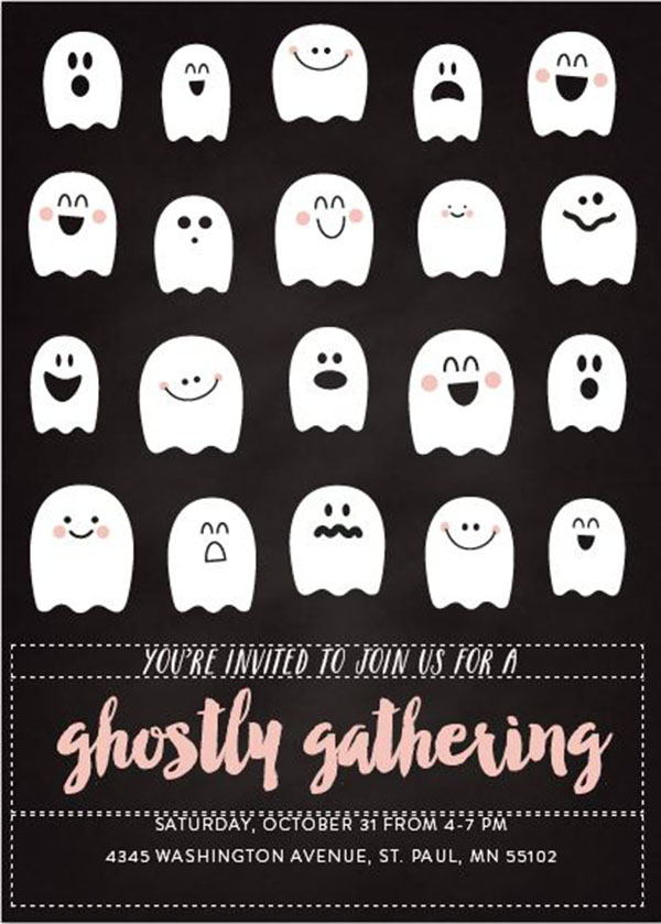 Ghostly halloween Invitations