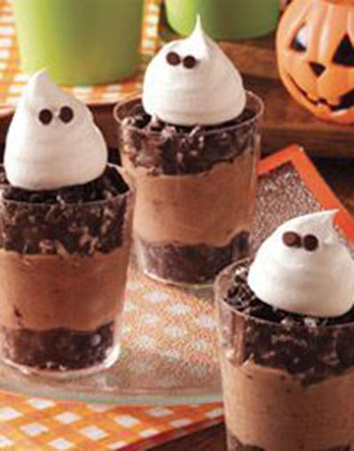 Halloween Ghost Pudding Cups!
