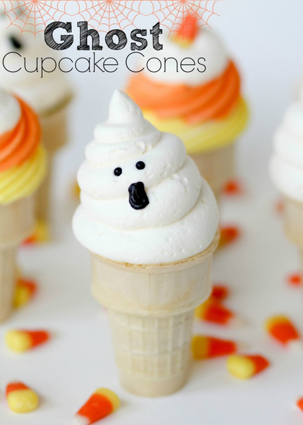 Love these Ghost Cupcake Cones!