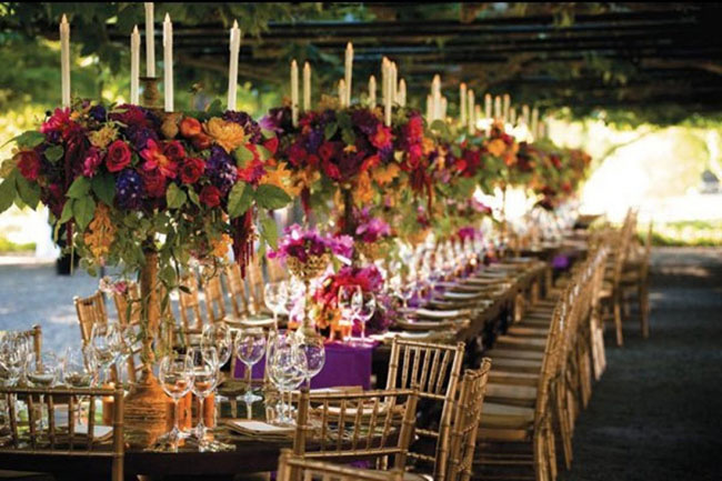 Love These Tall Fall Wedding Centerpieces