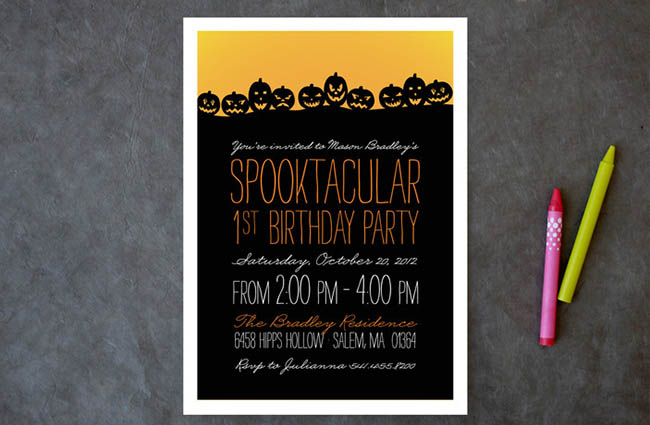 Spooktacular Pumpkin Halloween Invitations!