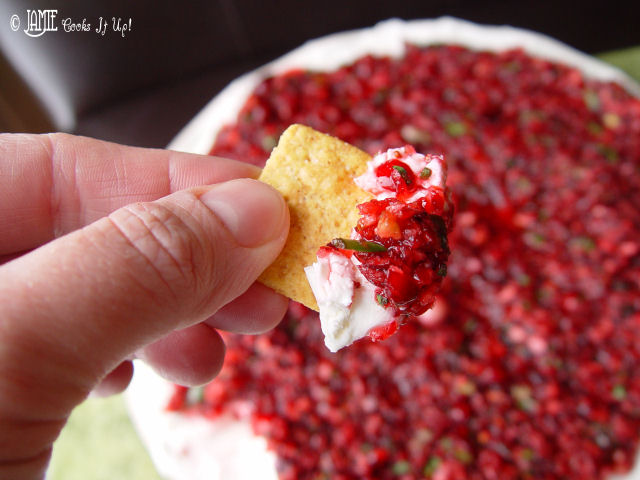 Cranberry & Cheese Cracker Dip For Thanksgiving