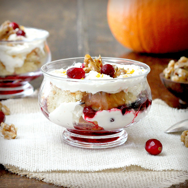 Cranberry Orangle Trifle For Thanksgiving