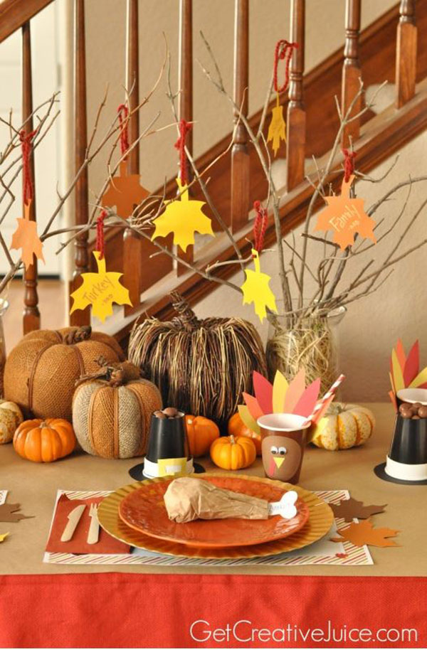 Kids Thanksgiving Table Ideas! B. Lovely Events