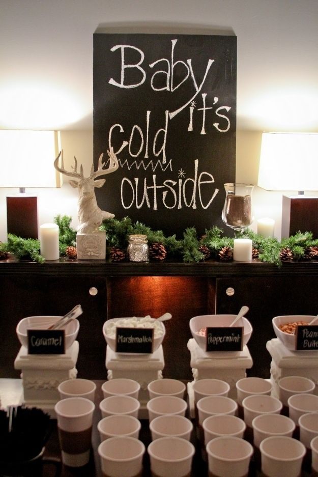 Love the set up of this Hot Chocolate Bar!