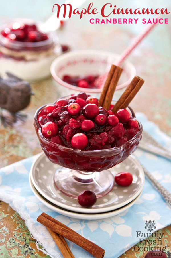 Maple Cinnamon Cranberry Sauce For Thanksgiving