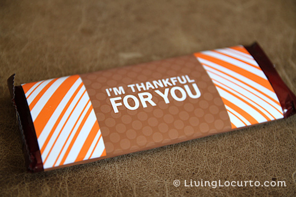 Thanksgiving candy wrapper free printables