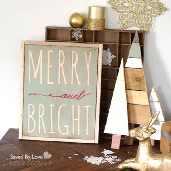 Love this Merry & Bright Christmas sign!