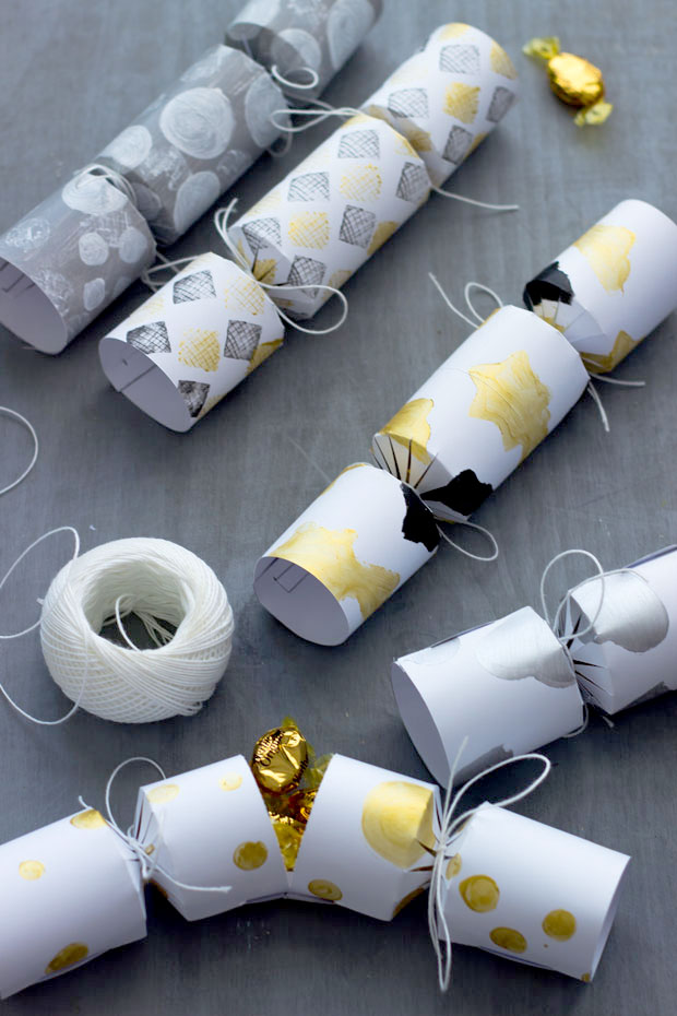Lovely Patterned DIY New Years Crackers