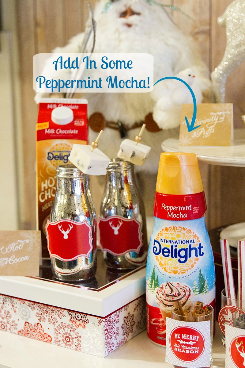 Rustic Cozy hot cocoa bar With International delight! Yum! - B. Lovely Events
