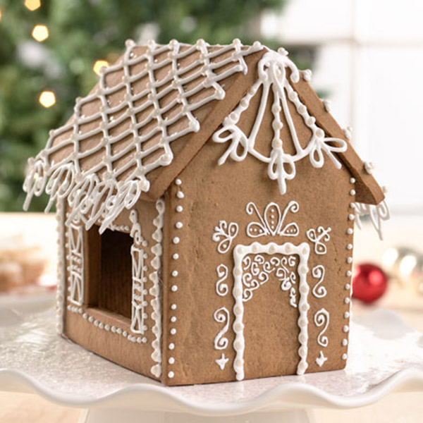 This decorated gingerbread house is amazing!