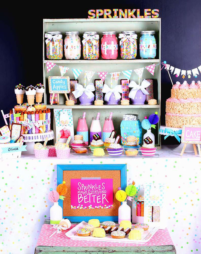 Amazing Sprinkle Party Decor-Isn't it the cutest!