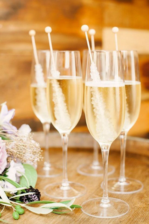 Champagne & Rock Candy- Perfect for celebrations!