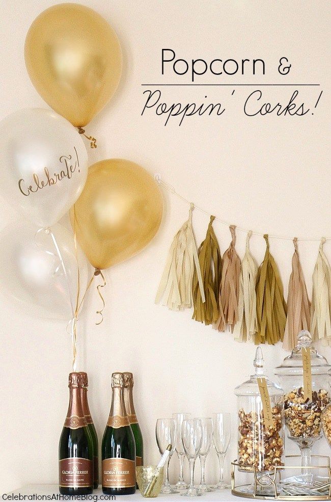 Champagne and Balloons-Perfect for Golden globes!