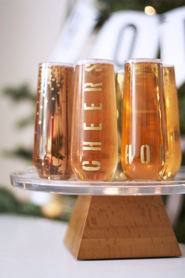 DIY Gold Letter Drink Glasses-Fun!