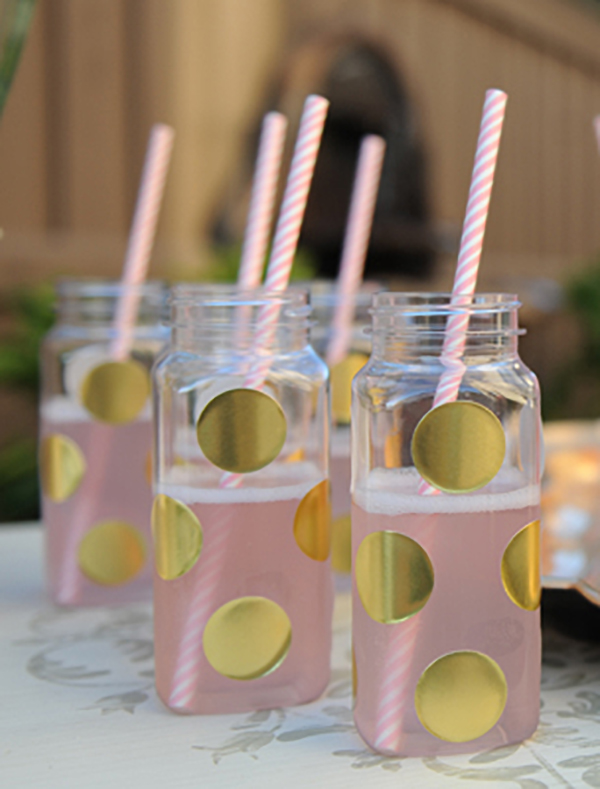 Gold Polka Dot Drinks!